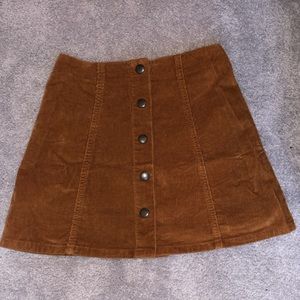 Topshop brown corduroy skirt